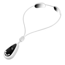 (White) Slimmende Halsmassager Mini Draagbaar Warm Compressie Grijs