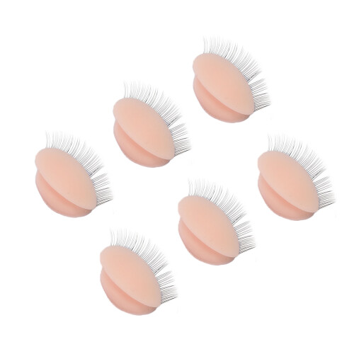 (Pink) 3x Pink Replacement Eyelids for Mannequin 2