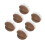 (Coffee) 3x Pink Replacement Eyelids for Mannequin 5