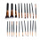 22pcs Black Handle Golden Makeup Brushes for Sensitive Skin 1