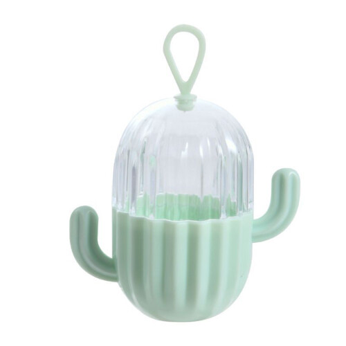 (Green) Roze Cactus Makeupspons Opbergdoos