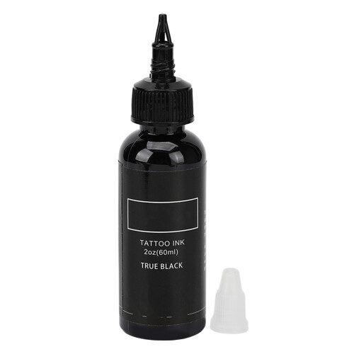 (Black) Inchiostro per tatuaggi nero 60ml, lunga durata 2