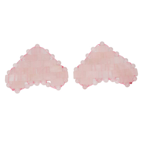 2x Jadestone-Augenpatches Herzförmig Pink 1