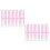 (Pink) 30 Stück Wimpern, 1mm x 13cm 3