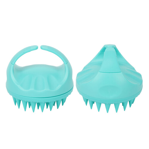 (Green) Soft Silicone Waterproof Scalp Scrubber Green 1