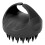 (Black) Silikon-Kopfmassager Shampoo-Bürste Schwarz 3