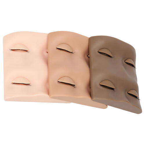 3pcs Mannequin Head for Eyelash Training, 2 Pairs Removable Eyelids 2