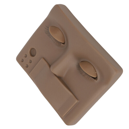 (Brown) Wimpern-Trainingskopf 3D wiederverwendbar Braun 2