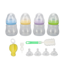 4er Babyflaschen-Set PP Doppelte Skala Fütterung