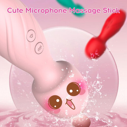 Cute Microphone Massage Stick 10 Frequency Waterproof Low Noise 1