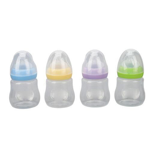 4x Nipple Feeding Bottle Set PP Double Scale Baby Gift 2