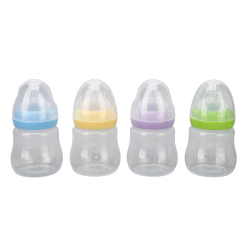 4x Nipple Feeding Bottle Set PP Double Scale Baby Gift 1
