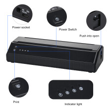 Wireless Thermal Printer 203DPI Portable Photo Paper Printer