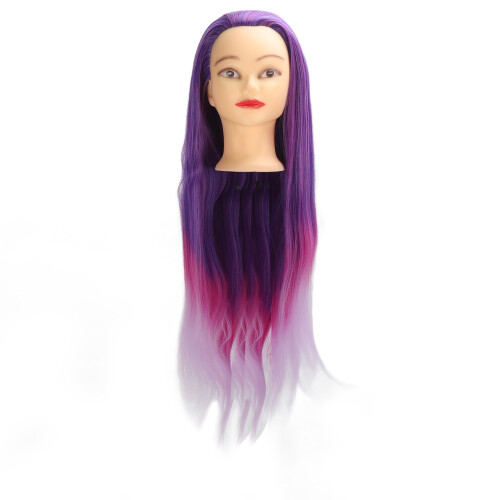 Purple Gradient Braiding Mannequin Head 1