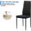 Dining Table and 4 Chairs Oak Black Leather Dining Set (140x80x75cm) 3