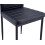 Dining Table and 4 Chairs Oak Black Leather Dining Set (140x80x75cm) 5