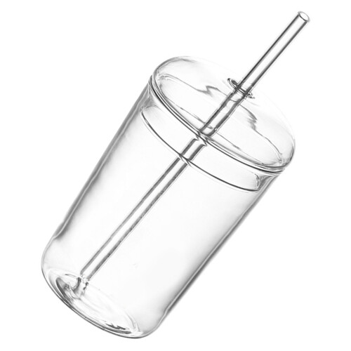 Glass Drinking Cup Transparent For Adults Daily Use 1 Set