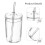 Glass Drinking Cup Transparent For Adults Daily Use 1 Set 8