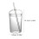 Glass Drinking Cup Transparent For Adults Daily Use 1 Set 3