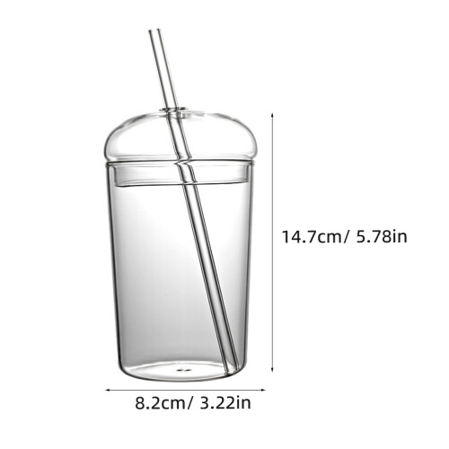 Glass Drinking Cup Transparent For Adults Daily Use 1 Set 2