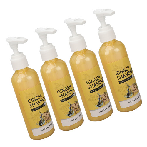 100ml Ginger Hair Regrowth Shampoo 4Pcs 1