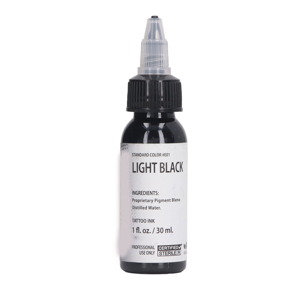 Blue,Black (Light Black) 30Ml Tattoo Practice Ink High Color Saturation Sky Blue