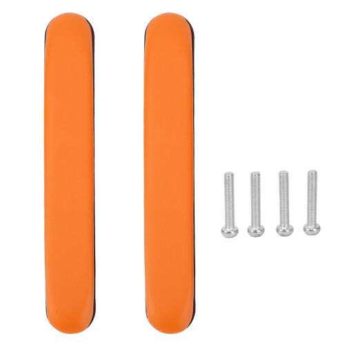 Wheelchair Arm Pads Long PU Leather Waterproof Orange