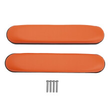 2x Rollstuhl-Armlehnenpolster PU-Leder Wasserdicht Orange