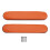 2x Wheelchair Arm Pads PU Leather Orange 1