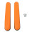 Wheelchair Arm Pads Long PU Leather Waterproof Orange 3