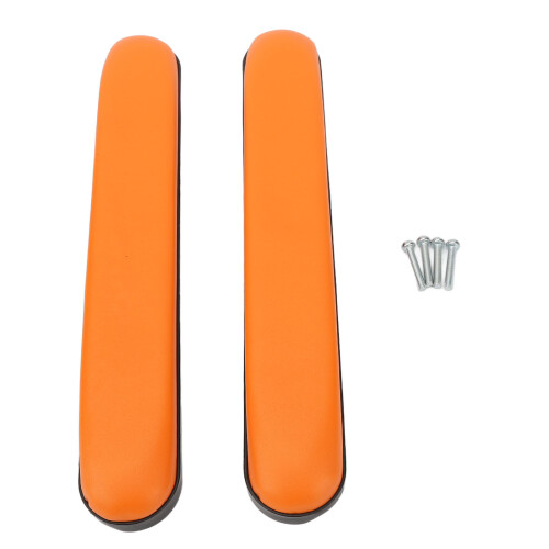 Wheelchair Arm Pads Long PU Leather Waterproof Orange 2