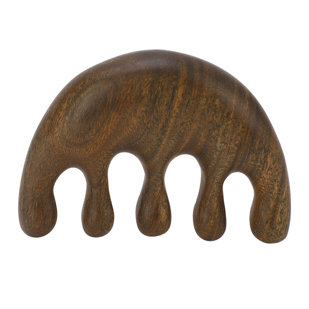 Unisex Wooden Scalp Massage Comb Wide Tooth Sandalwood For Head Relief