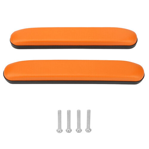 Wheelchair Arm Pads Long PU Leather Waterproof Orange 1