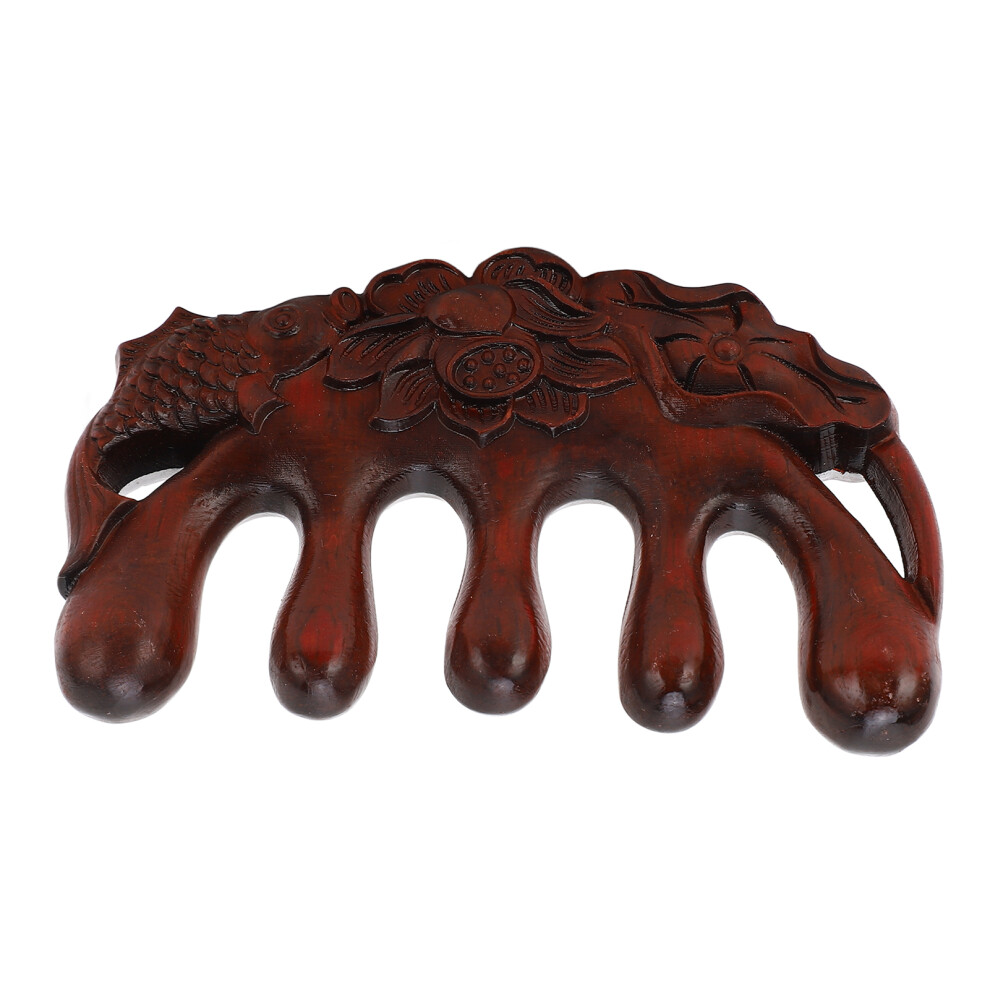 Unisex Wooden Massage Comb Thick Wide Teeth Relieve Fatigue Head Massager