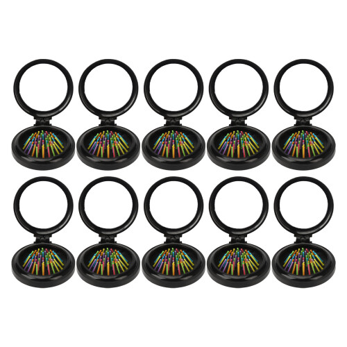 10pcs Foldable Mirror Hair Brush Colorful Comb