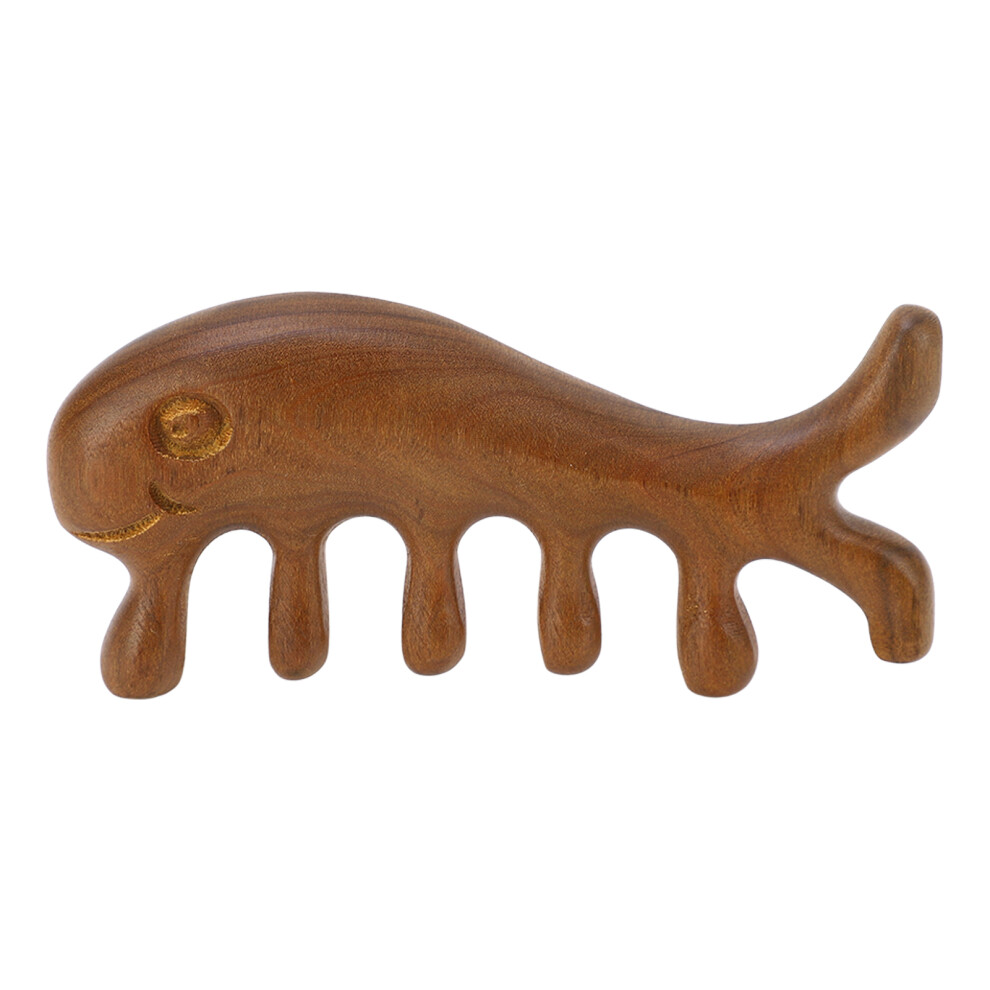 Unisex Sandalwood Wide Tooth Gua Sha Comb For Neck Back Arms