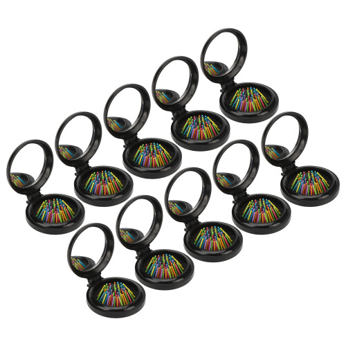 10pcs Foldable Mirror Hair Brush Colorful Comb 1