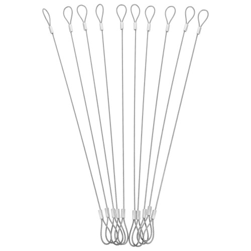 10Pcs Rostfritt Säkerhetskabel Med Öglor För Baggage Och Kameror