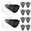10Pcs Triangle Cake Box Plast Förpackning Svart 9