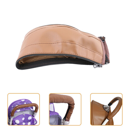 Stroller Handle Cover PU Armstöd Sleeve Handtagsskydd 2