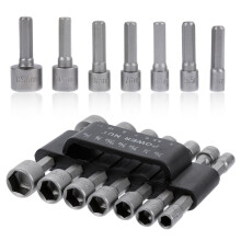 14 Delar 5-12 Mm Metriska Socketmuttrar 1/4 Hex Verktygssats