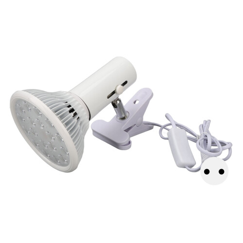 (White EU Plug) 18x UV-Schwarzlicht-Chips mit Halterung