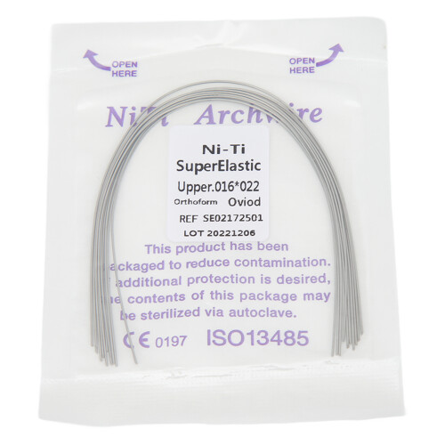 (Lower) 50x Braces Wire NiTi Spring 0.016x0.022in Upper 1