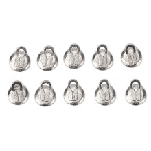 10pcs Dental Lingual Button Round Stainless Steel Ortho Ring