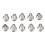 10x Dental Lingual Button Round Stainless Steel Ortho Ring 1