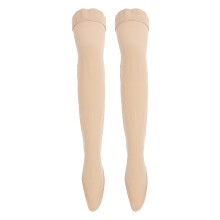 Thigh High Compression Socks Beige 23-32mmHg Closed Toe Varicose Veins