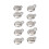 10x Dental Lingual Button Round Stainless Steel Ortho Ring 4