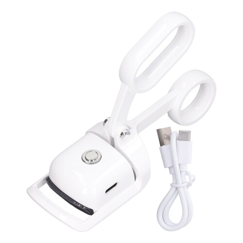 (White) Electric Eyelash Curler 3-Gear Heated Handheld White