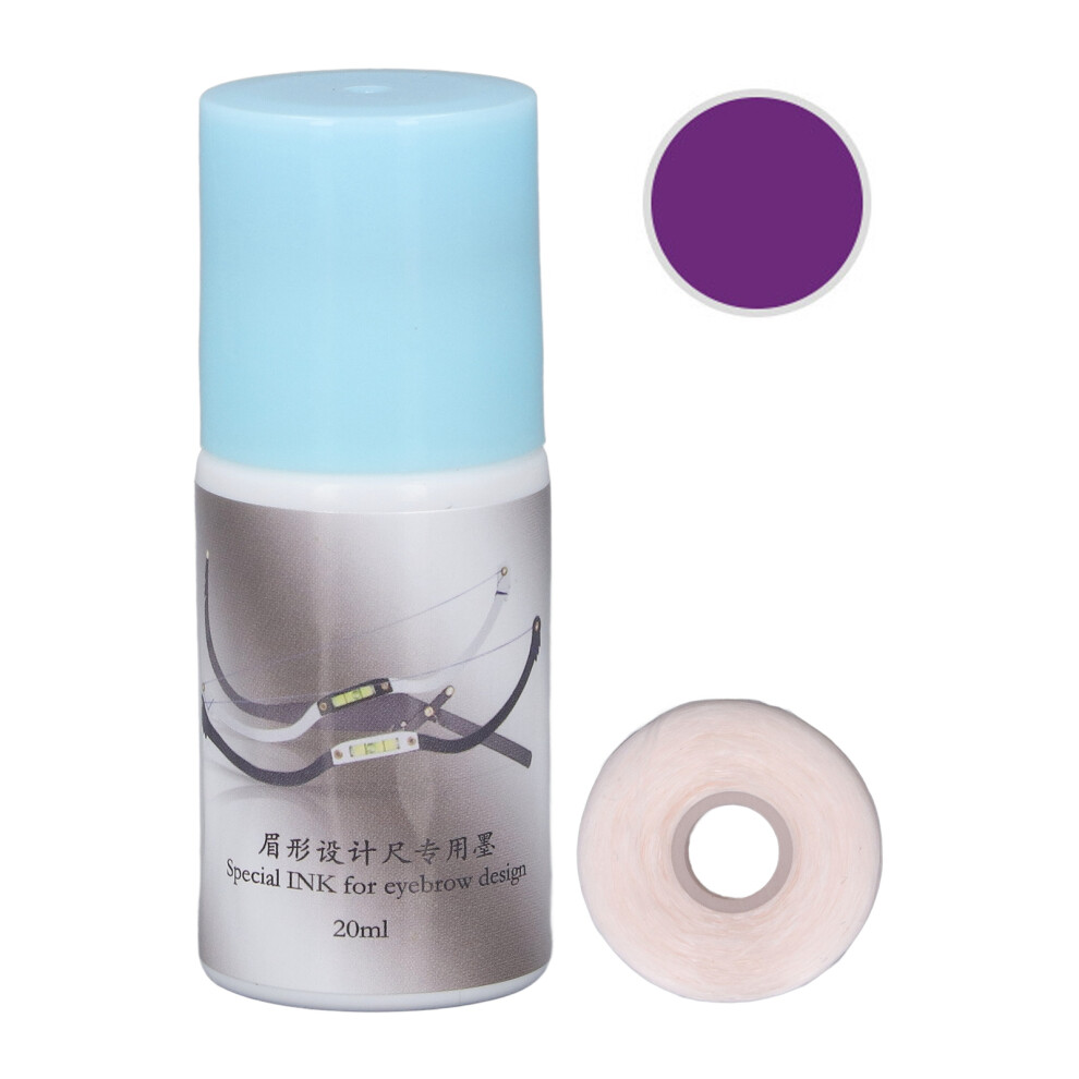 (Purple) 20ml Eyebrow Shaper Ink 50m Mapping String Kit Purple