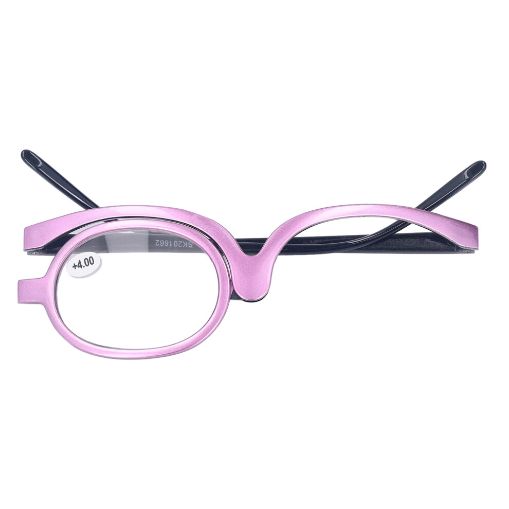 (+4.00) Magnifying Makeup Glasses +3.50 Scratch Resistant Flip Down